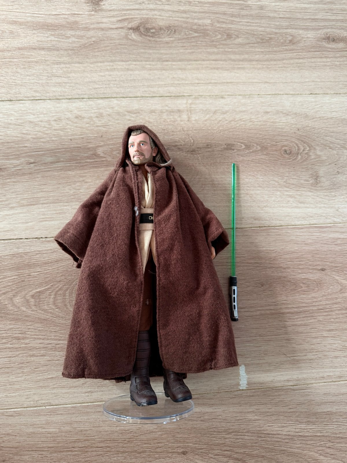 Qui-gon jinn actiefiguur met lichtzwaard, Ophalen of Verzenden, Zo goed als nieuw