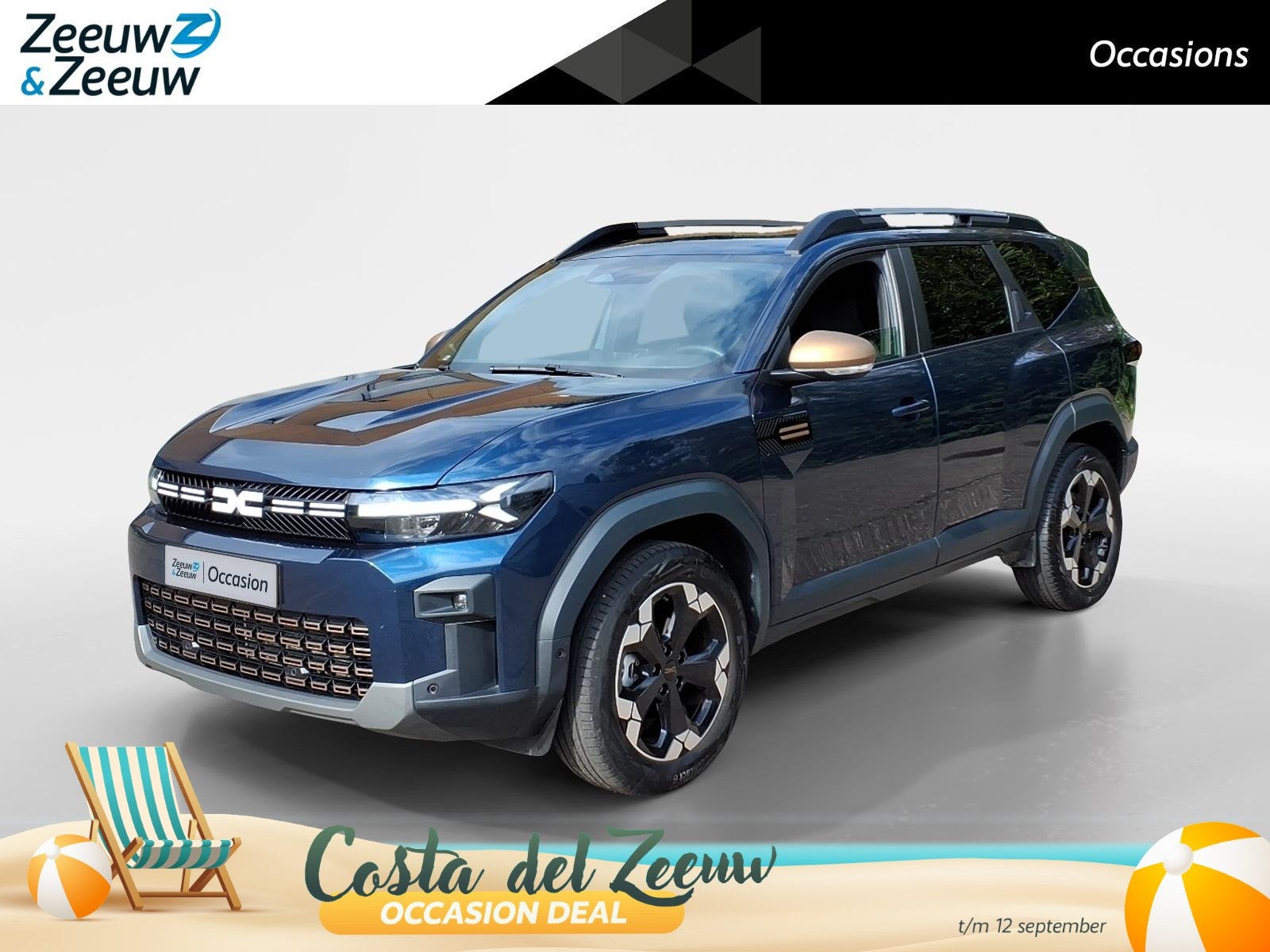 Dacia Bigster 1.8 Hybrid 155 Extreme Automaat | Elct.Schuifd, Auto's, Gebruikt, Blauw, Bedrijf, 1000 kg