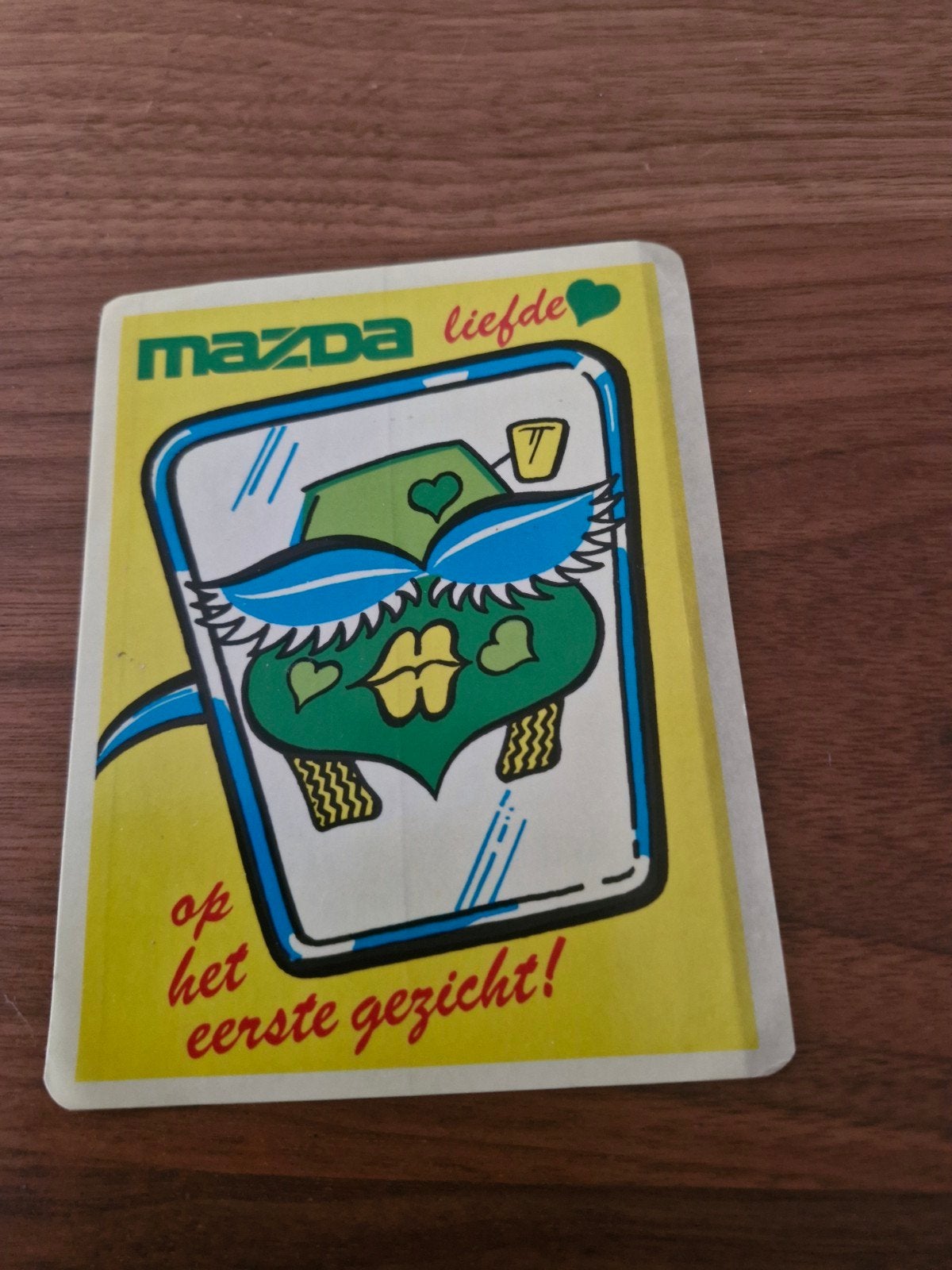 836 Mazda liefde op het eerste gezicht sticker 15x10cm, Verzamelen, Ophalen of Verzenden, Nieuw