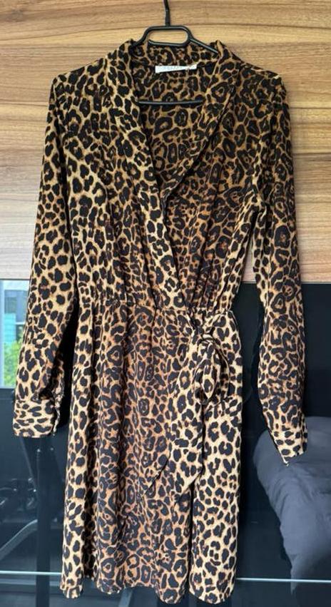 Panterjurkje Costes maat 34, Kleding | Dames, Jurken, Ophalen of Verzenden, Zo goed als nieuw, Maat 34 (XS) of kleiner, Boven de knie