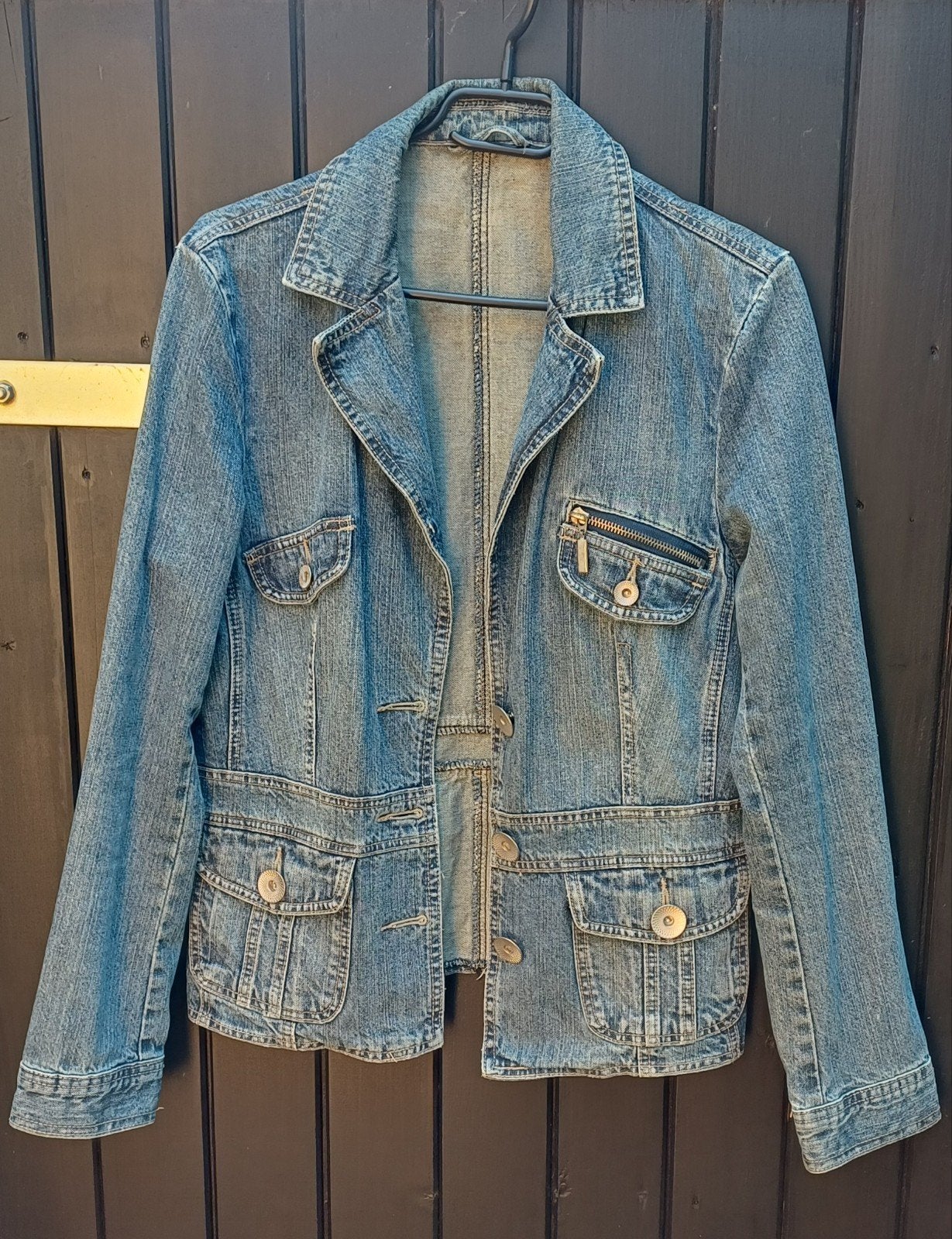 Spijkerjasje dames maat 40., Maat 38/40 (M), Blauw, Ophalen of Verzenden, Gedragen
