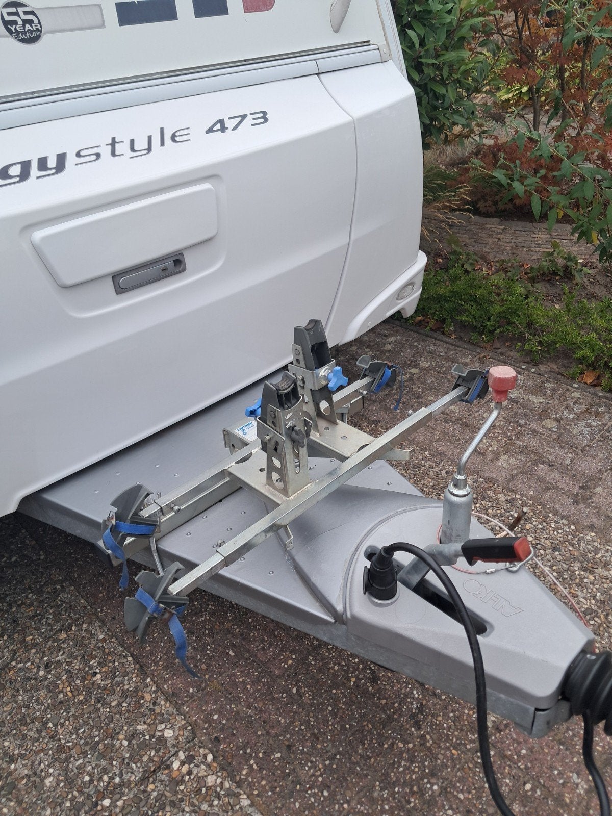 Fietsendrager voor op dissel van caravan of vouwwagen, Ophalen, Gebruikt