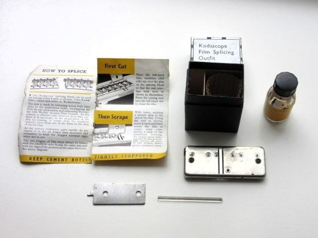 Oude Kodascope Film-splicing - film splicer Kodak, Verzamelen, Fotografica en Filmapparatuur, Projector, 1960 tot 1980, Ophalen of Verzenden