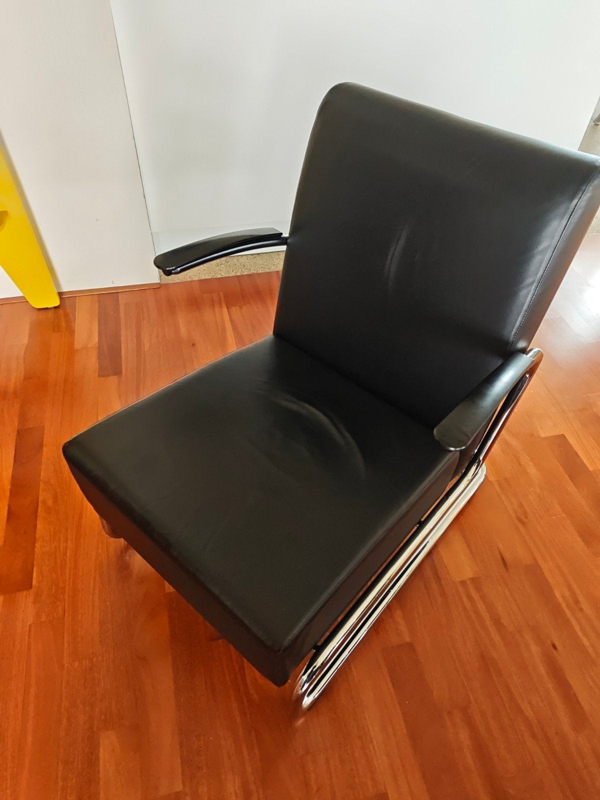 Dutch Originals - Willem Hendrik Gispen 405 Fauteuil, Ophalen, Gebruikt, 50 tot 75 cm, Leer