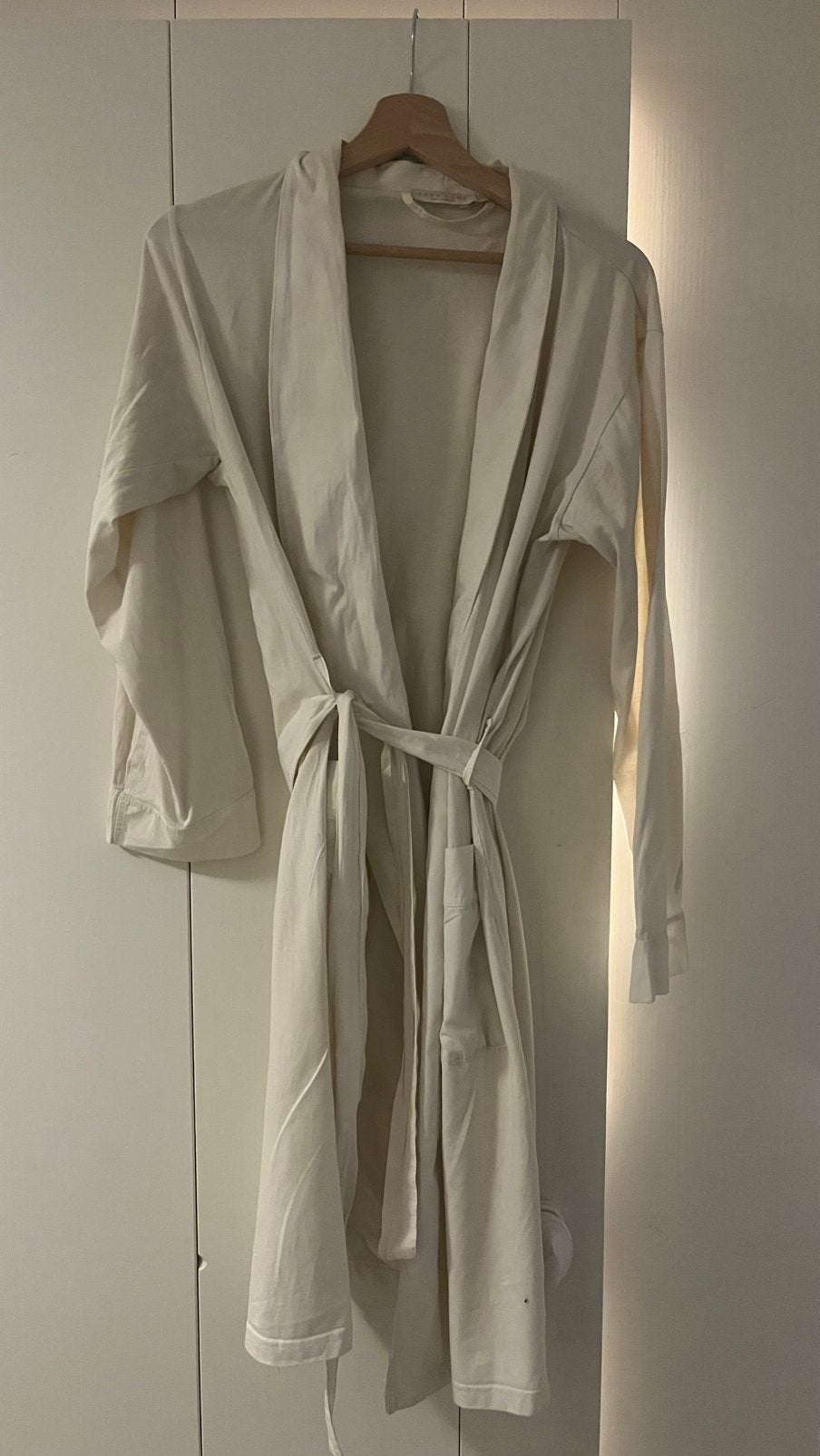 Zara home kamerjas jas M 38 creme katoen badjas kimono, Ophalen of Verzenden, Zo goed als nieuw, Maat 38/40 (M)