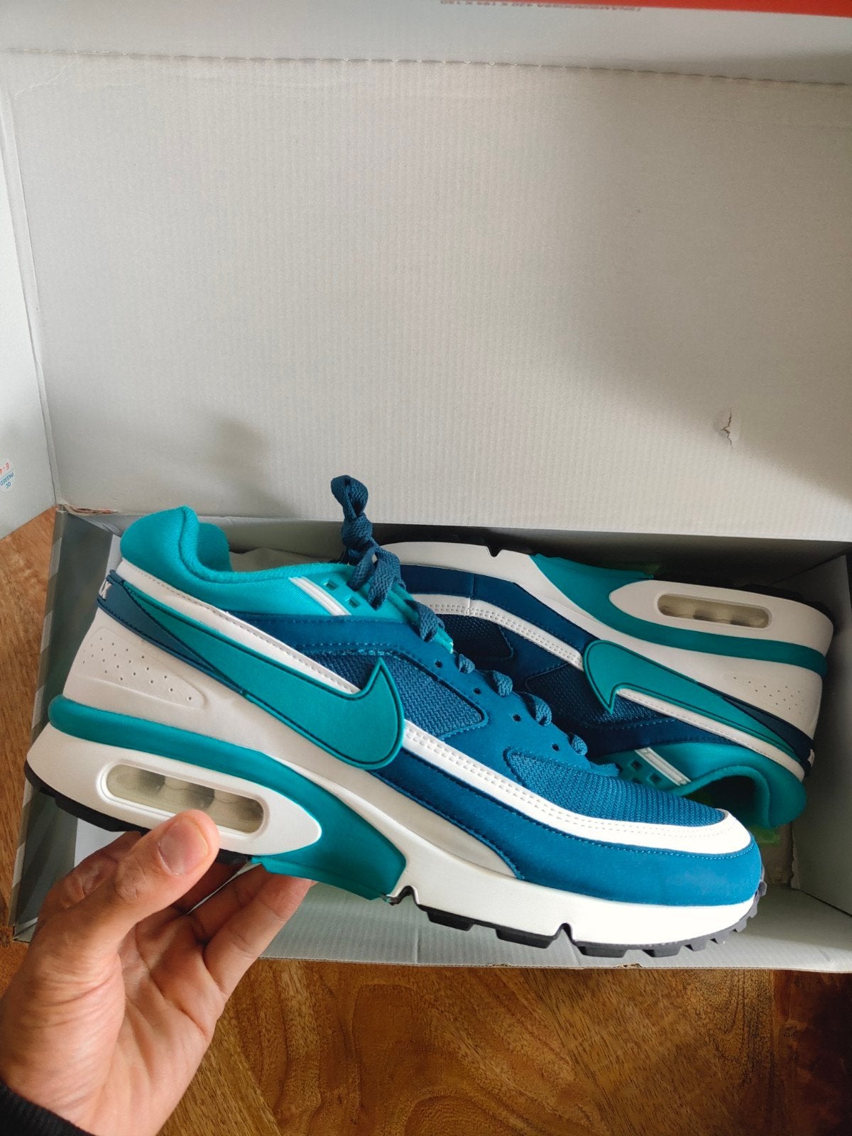 Nike Air Max BW Sneakers - Blauw/Wit/Turquoise, Blauw, Nike, Nieuw, Ophalen of Verzenden