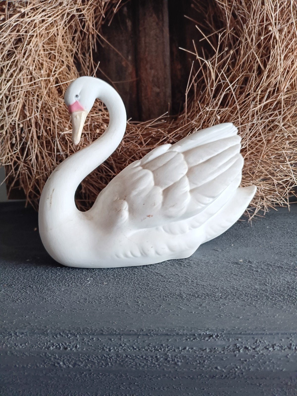Brocante porseleinen zwaan, Ophalen of Verzenden