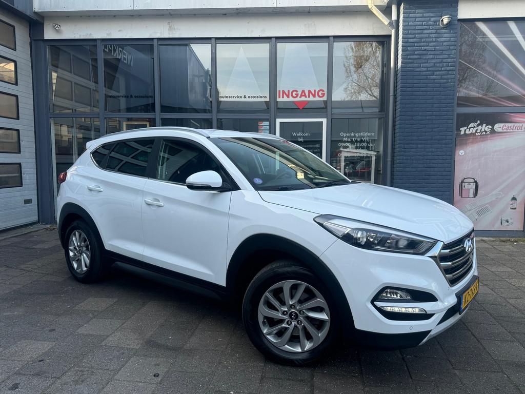 Hyundai Tucson 1.6 T-GDi Comfort | Clima | Camera | Navi | N, Auto's, Voorwielaandrijving, Gebruikt, 4 cilinders, Wit