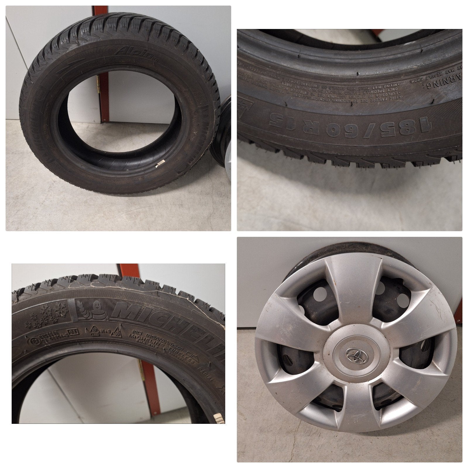 4 stuks winterbanden 185/60 R15, Auto diversen, Ophalen, Zo goed als nieuw