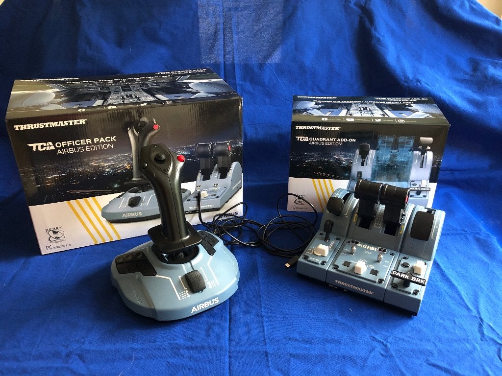 Thrustmaster TCA Officer Pack Airbus edition, Computers en Software, Joysticks, Ophalen of Verzenden, Zo goed als nieuw, Thrustmaster TCA