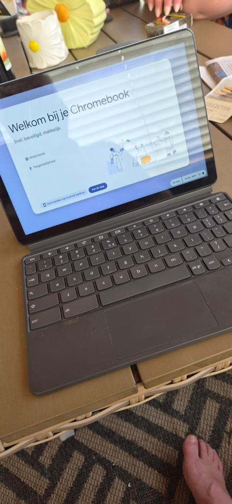 Lenovo Chromebook Duet - Zo goed als nieuw, 4 GB of minder, Touchscreen, Ophalen of Verzenden, Zo goed als nieuw