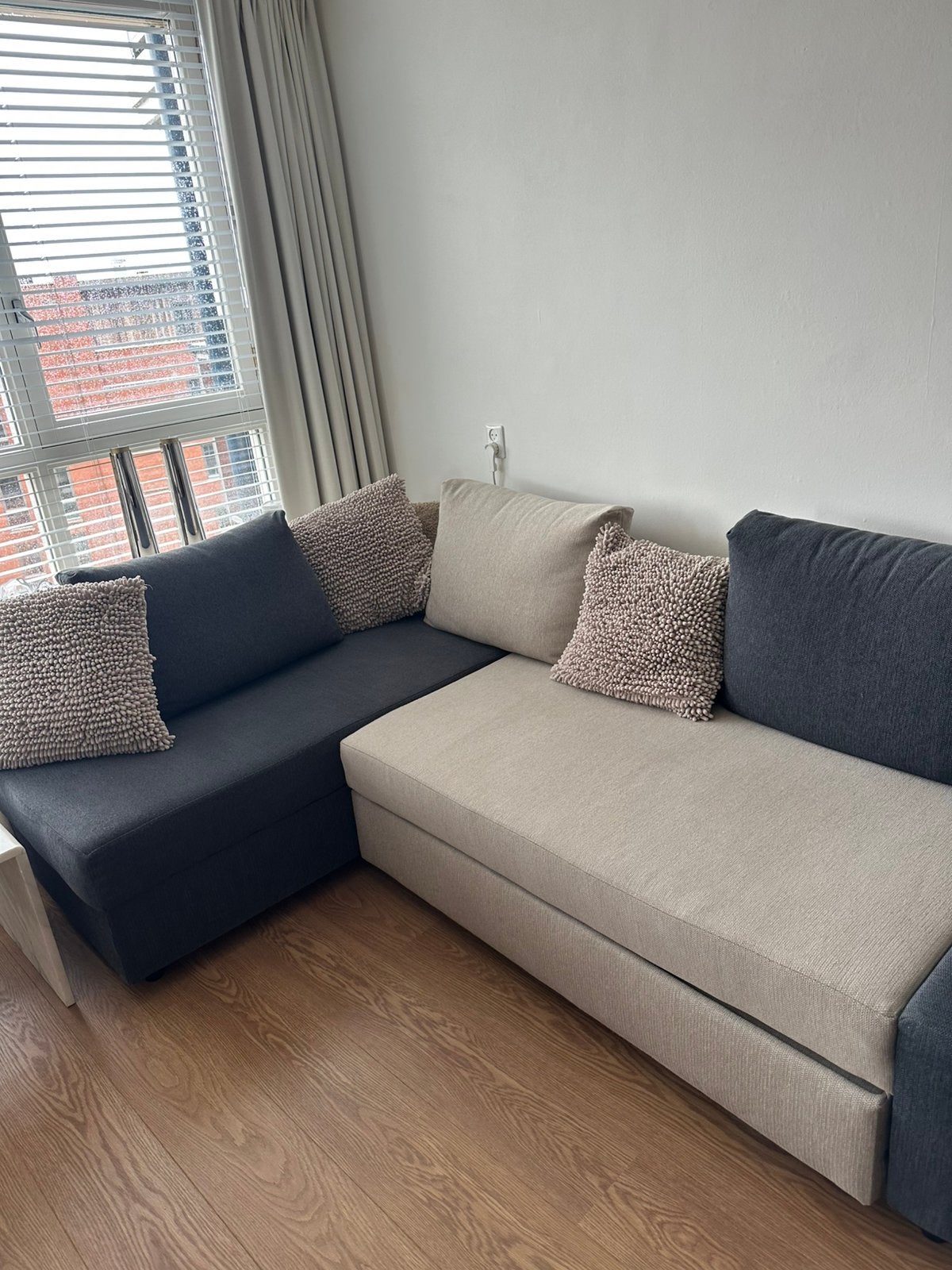Slaapbank,chaise longue en tweepersoonsbed., Ophalen, Tweepersoons, 75 tot 100 cm, Zo goed als nieuw