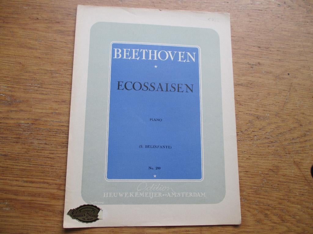 BEETHOVEN - ECOSSAISEN -  PIANO, Gebruikt, Klassiek, Ophalen of Verzenden, Artiest of Componist