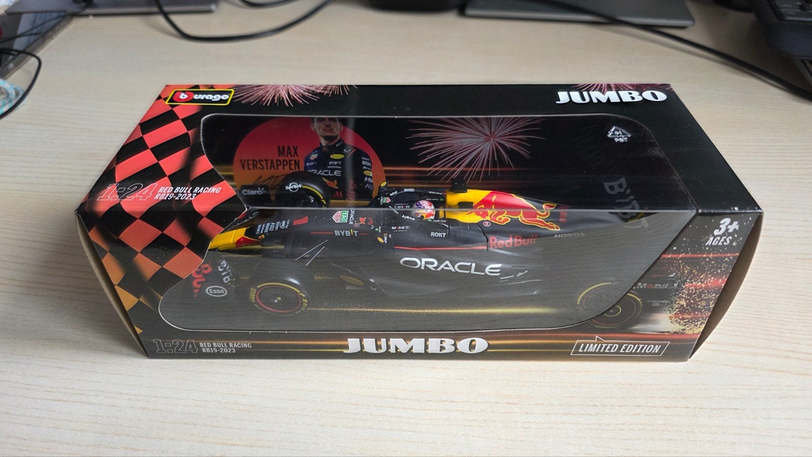 Max verstappen jumbo RB19 2023  NIEUW IN DOOS, Hobby en Vrije tijd, Modelauto's | 1:24, Ophalen of Verzenden, Nieuw, Bburago