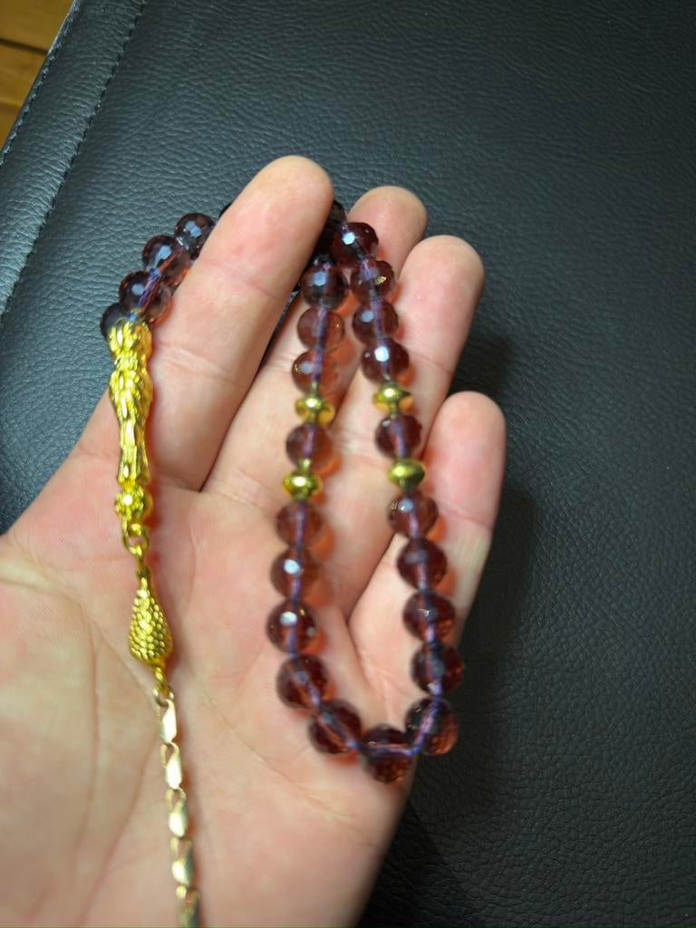 Zultanit tesbih amber barnsteen rozenkrans kehribar, Sieraden, Tassen en Uiterlijk, Edelstenen, Nieuw, Ophalen of Verzenden