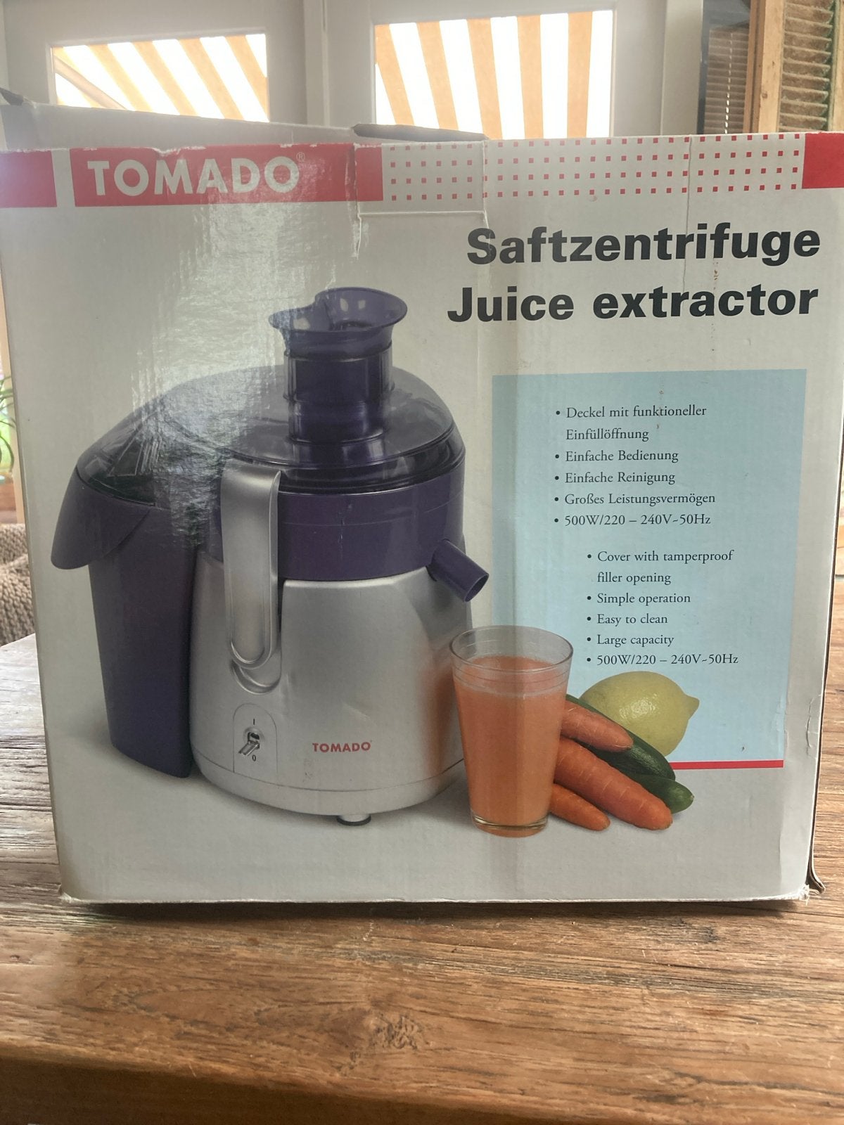 Tomado Saftzentrifuge / Juice Extractor - Nieuw in doos, Minder dan 1 liter, Ophalen, Nieuw, 1 snelheid