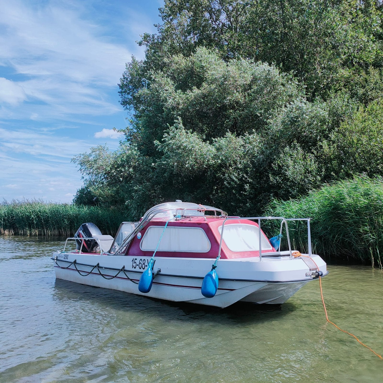 Kajuitboot 5.2m met 60pk Mercury 4-takt, Bimini en trailer, 60 pk, Gebruikt, Viertaktmotor, 5 m