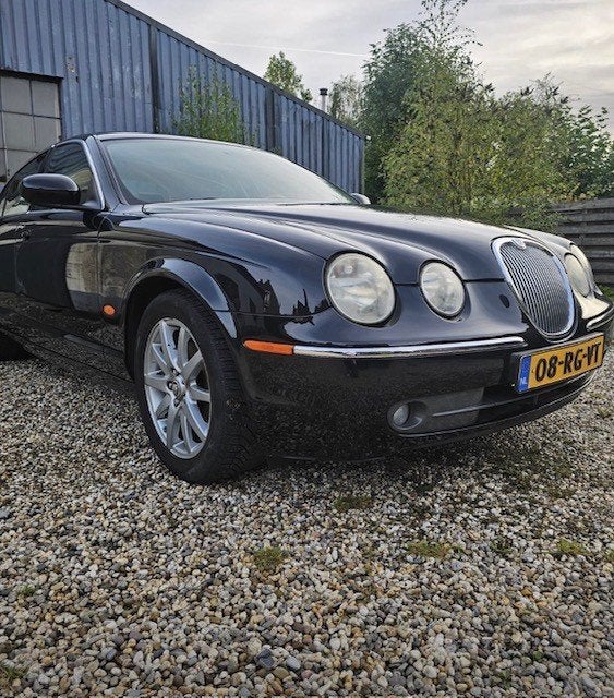 Jaguar S-Type 2.5 V6 Sport AUT 2005 Zwart Midnight black, Auto's, Automaat, Achterwielaandrijving, Beige, 2497 cc