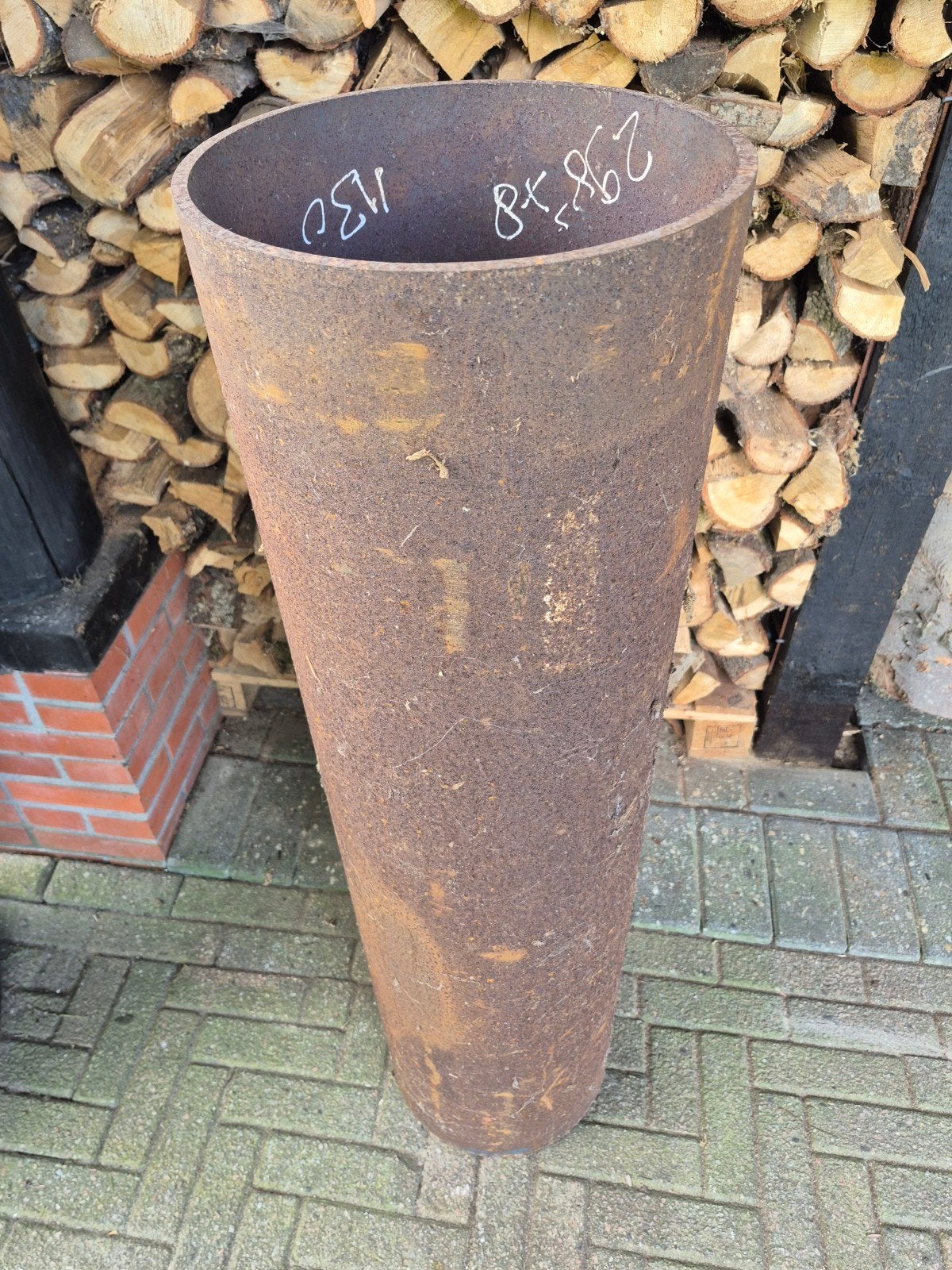 dikwandige stalen terraskachel buis 298 mm, Ophalen, Overige materialen, Nieuw, Minder dan 2 meter