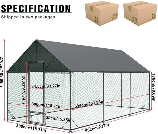 Kippenren Buiten – Pluimveerun – Kippenhok – Duiventil, Corvance B.V., Verzenden, Nieuw, Corvancebol@gmail.com
