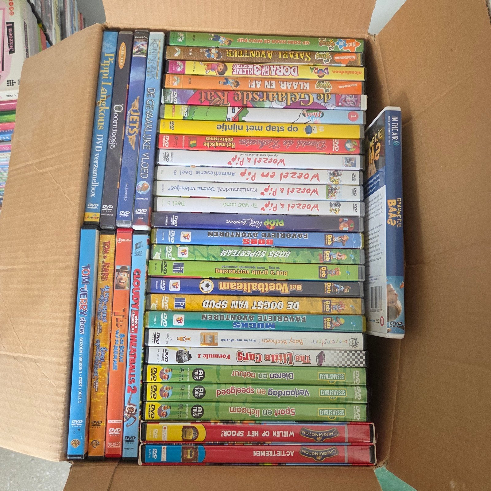 Grote collectie kinder-DVD's: Pippi, Woezel & Pip, Dora, Gebruikt, Animatie, Verzamelbox, Alle leeftijden