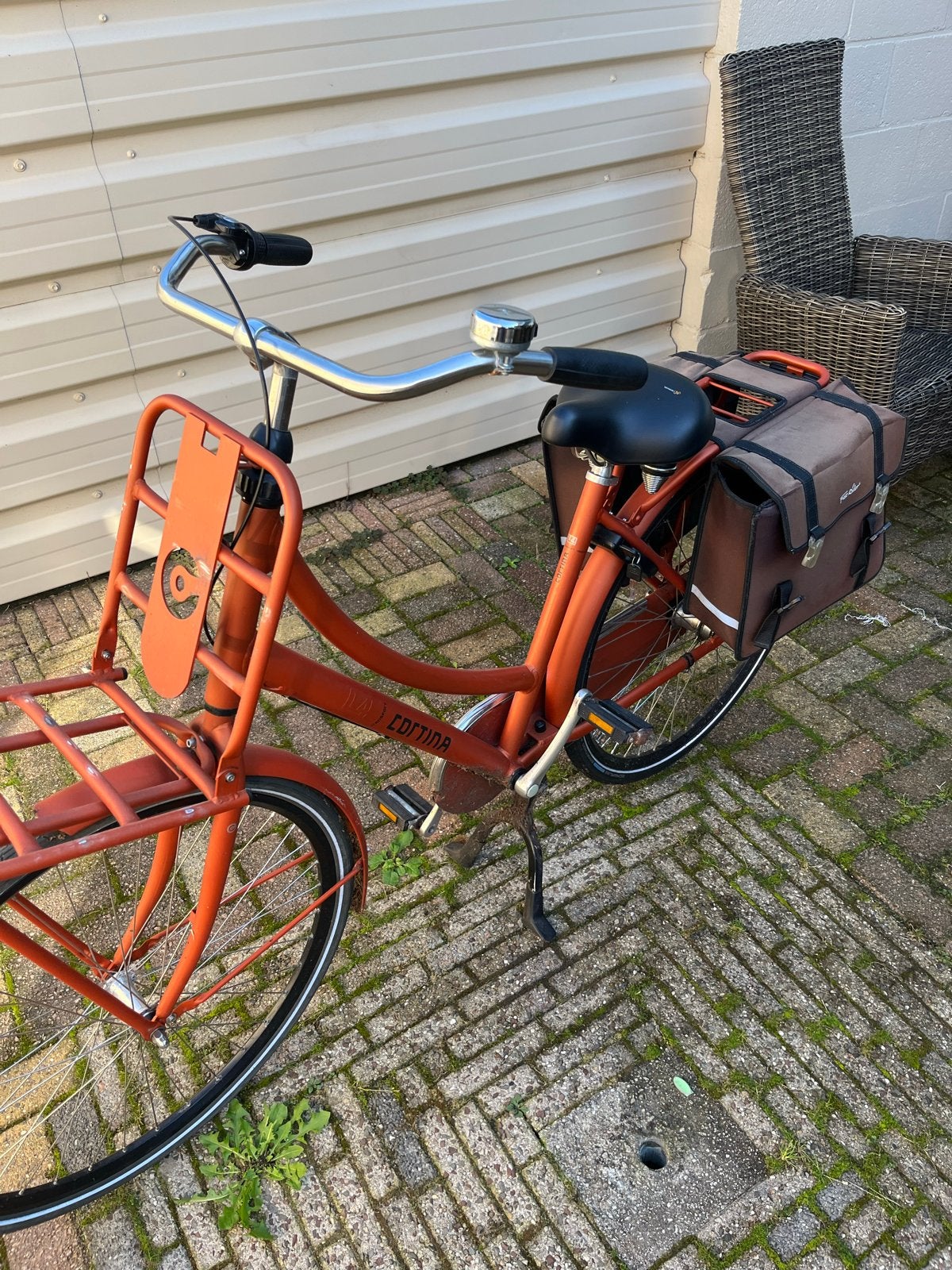 Cortina transportfiets 28 inch, framemaat 46 cm, Terugtraprem, Gebruikt, Versnellingen, Minder dan 47 cm