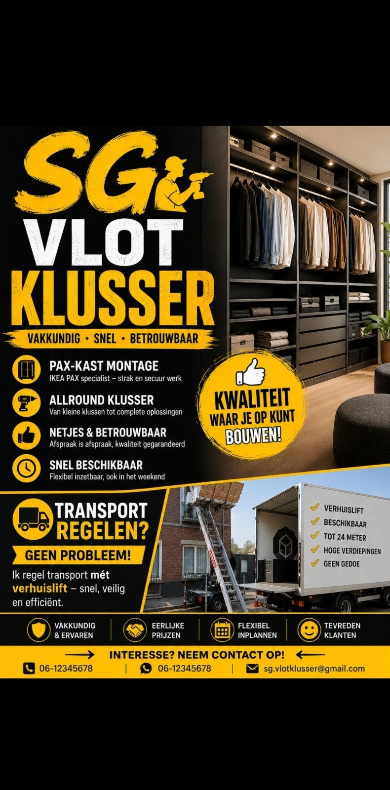 S G VLOT KLUSSER, Ophalen, Nieuw, 50 tot 75 cm, 200 cm of meer