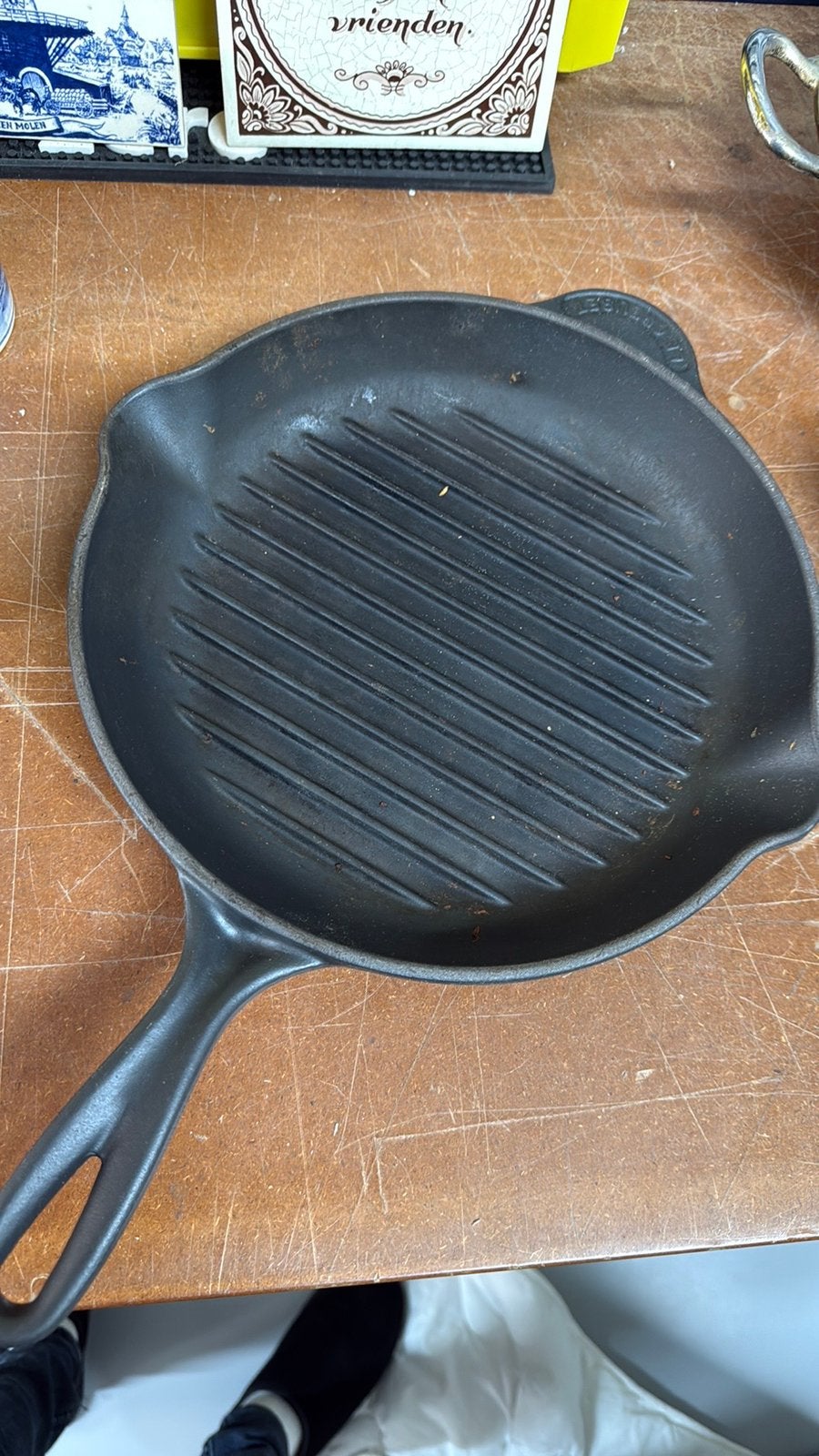 Te koop Le Creuset Grillpan, Ophalen of Verzenden, Gebruikt, Gietijzer