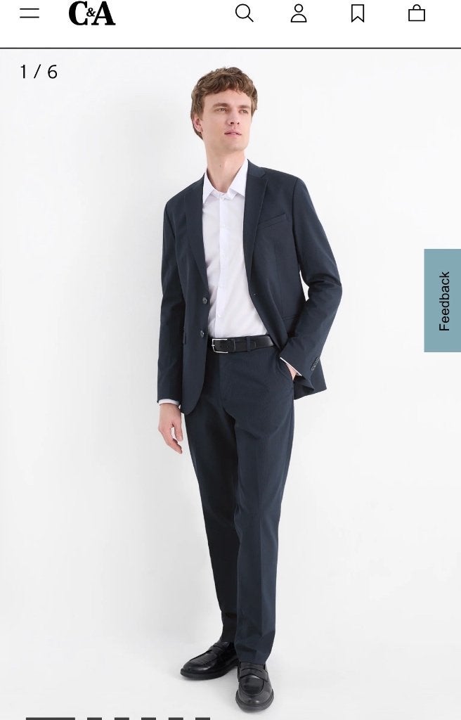 Heren kostuum slim fit, Kleding | Heren, Kostuums en Colberts, Blauw, Zo goed als nieuw, Maat 46 (S) of kleiner, C&A