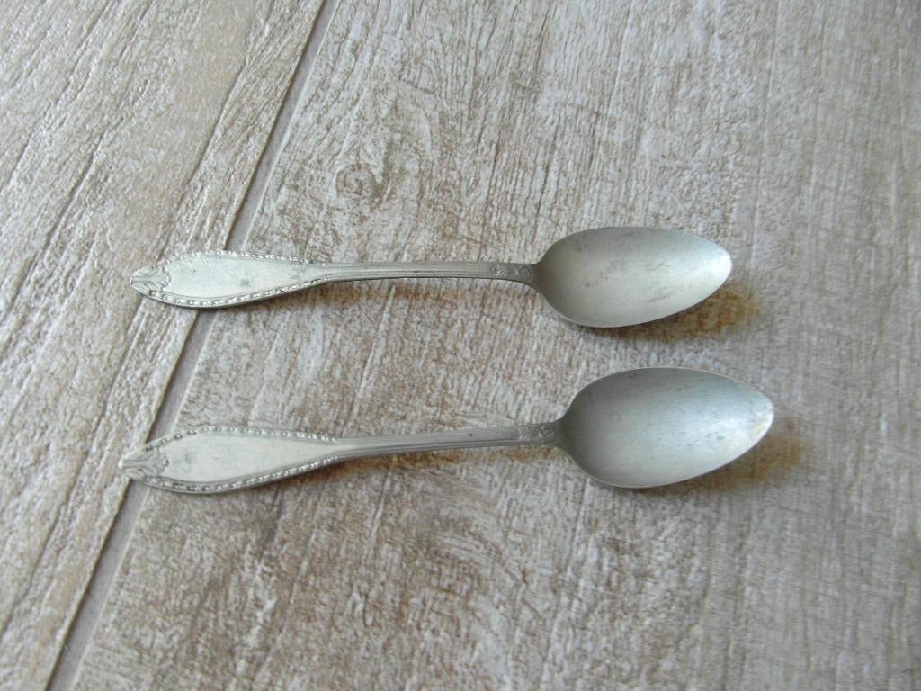 2 antieke thee lepeltjes, Antiek en Kunst, Antiek | Bestek, Ophalen of Verzenden