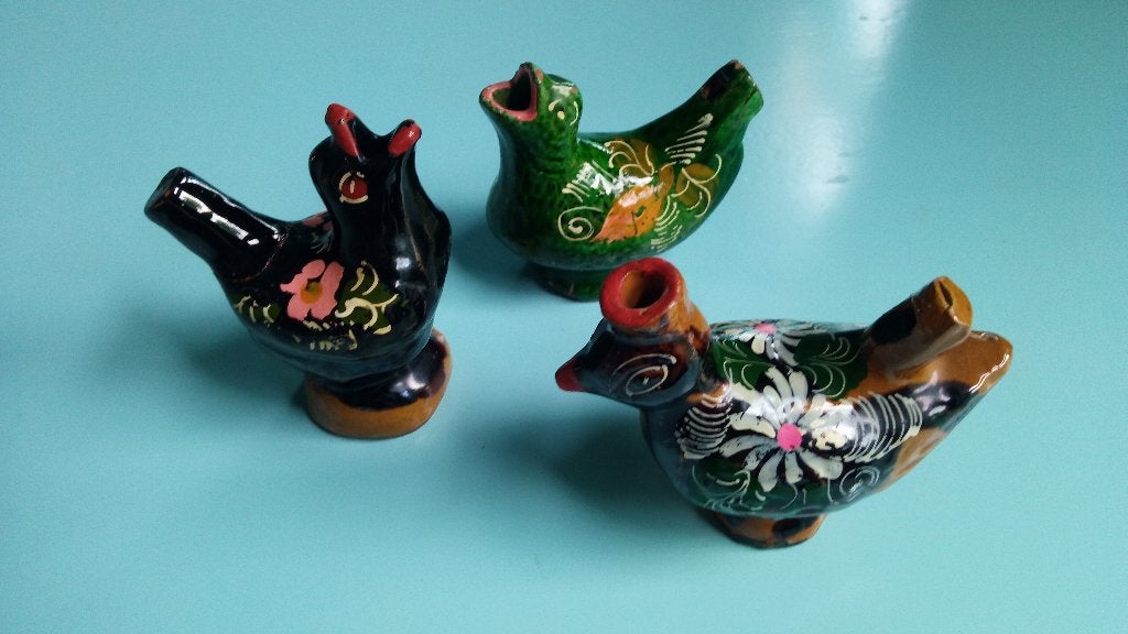 3x OUDE VOGELFLUIT keramiek, Ophalen of Verzenden