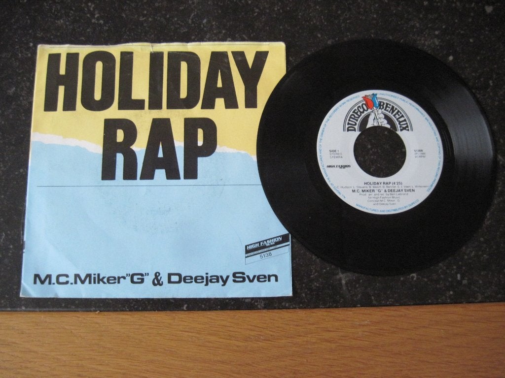 M.C. Miker "G" & Deejay Sven - Holiday Rap (single), Cd's en Dvd's, Gebruikt, 7 inch, Ophalen of Verzenden, Beschermende buitenhoes