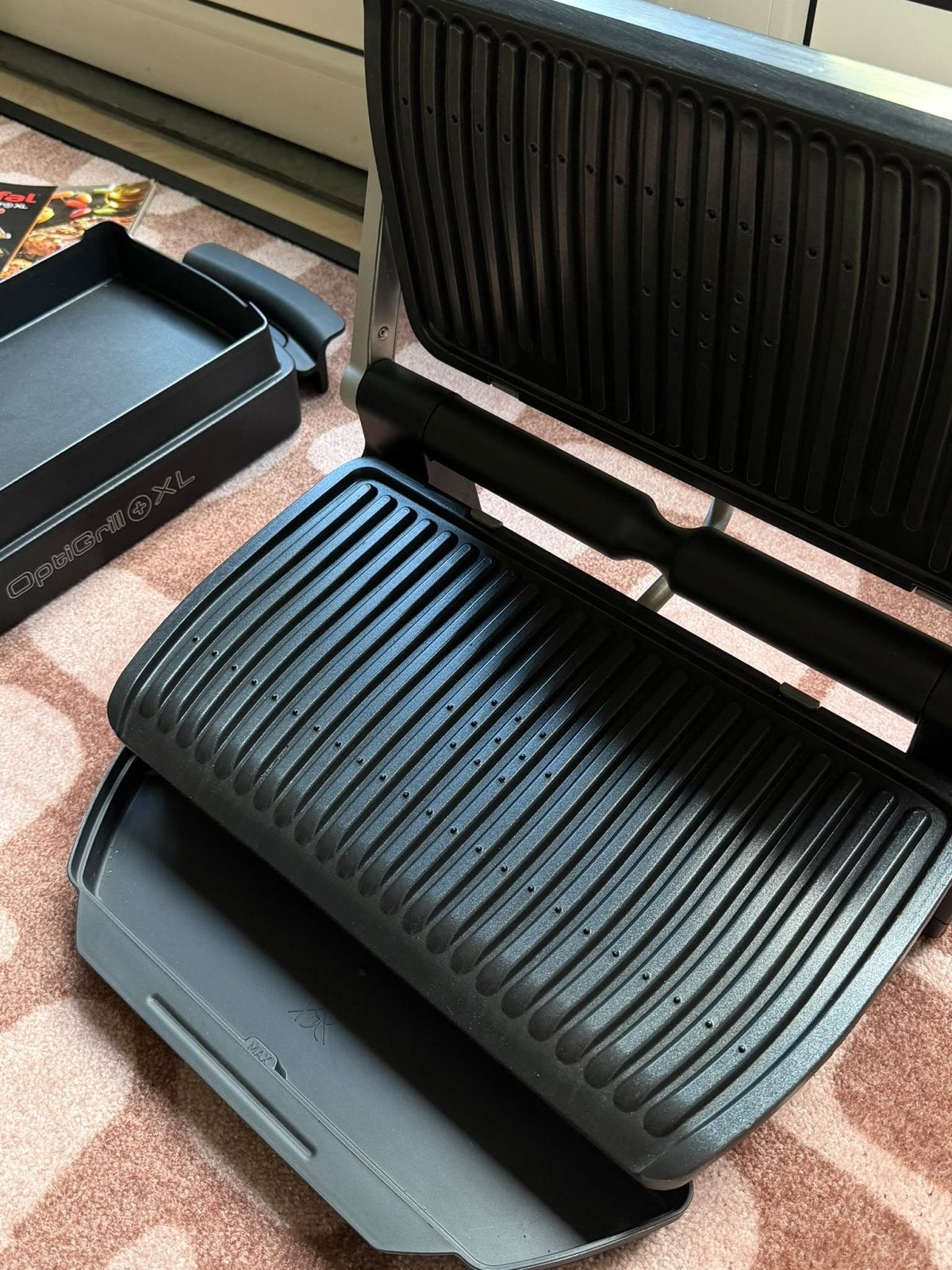 Tefal OptiGrill XL Contactgrill met extra bakplaat, Ophalen of Verzenden, Vaatwasmachinebestendig, Zo goed als nieuw, Tafelgrill