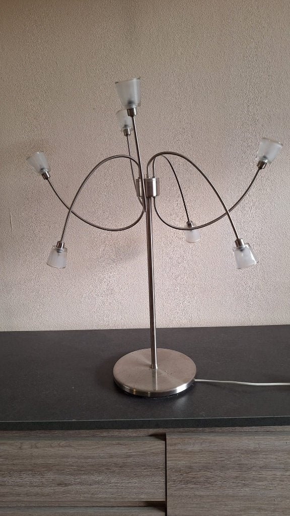Design tafellamp met dimmer en verstelbare armen, Ophalen, Dimbaar, Gebruikt, 72 cm