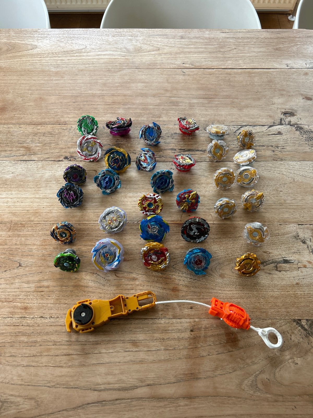 Grote collectie Beyblade met launcher, Ophalen of Verzenden, Gebruikt, Jongen of Meisje