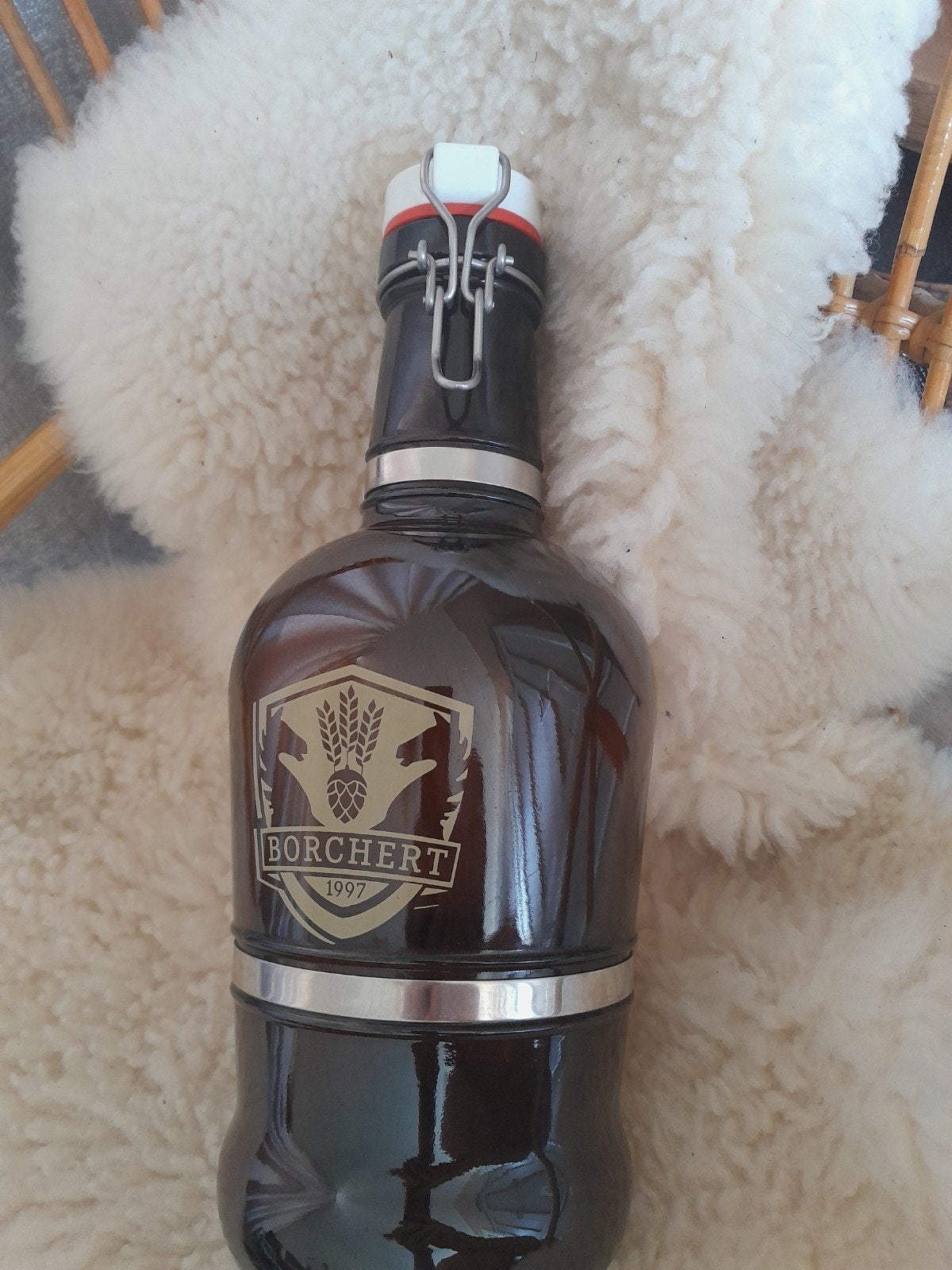 Bierfles met beugeldop - 2 liter, Verzamelen, Biermerken, Ophalen, Gebruikt, Flesje(s), Overige merken