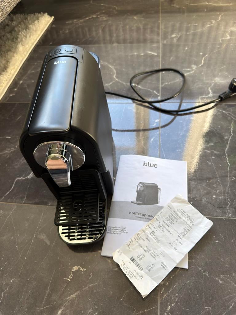 Blue capsule apparaat Albert Heijn, nieuw met 2 jaar garanti, Witgoed en Apparatuur, Koffiezetapparaten, Koffiepads en cups, Ophalen of Verzenden