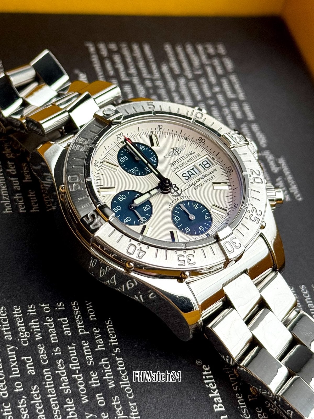 Breitling Superocean Day Date Chronograph A13340. D&P 2007., Staal, Gebruikt, Staal, Breitling