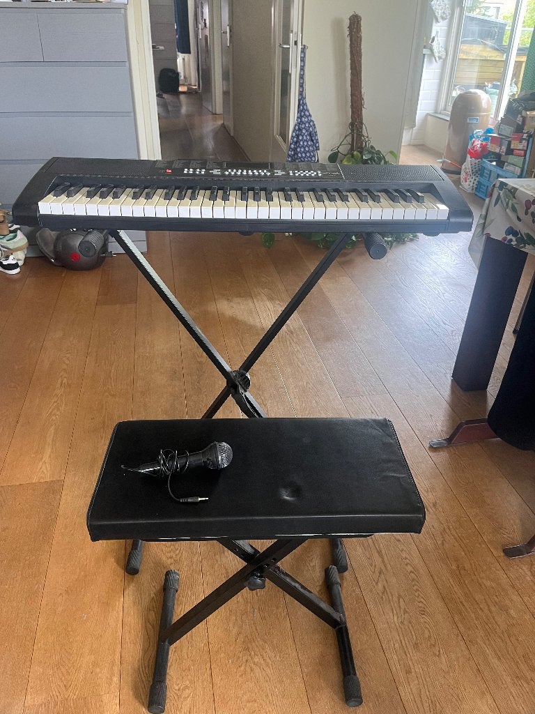 Keyboard met standaard en krukje (verstelbaar), Met standaard, Ophalen, Overige merken, 61 toetsen