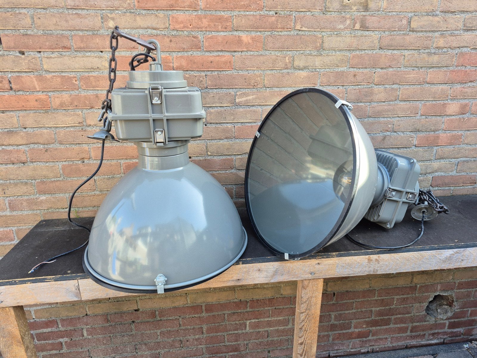 Industriele hang lamp mey robuuste sterke staale ketting, Ophalen