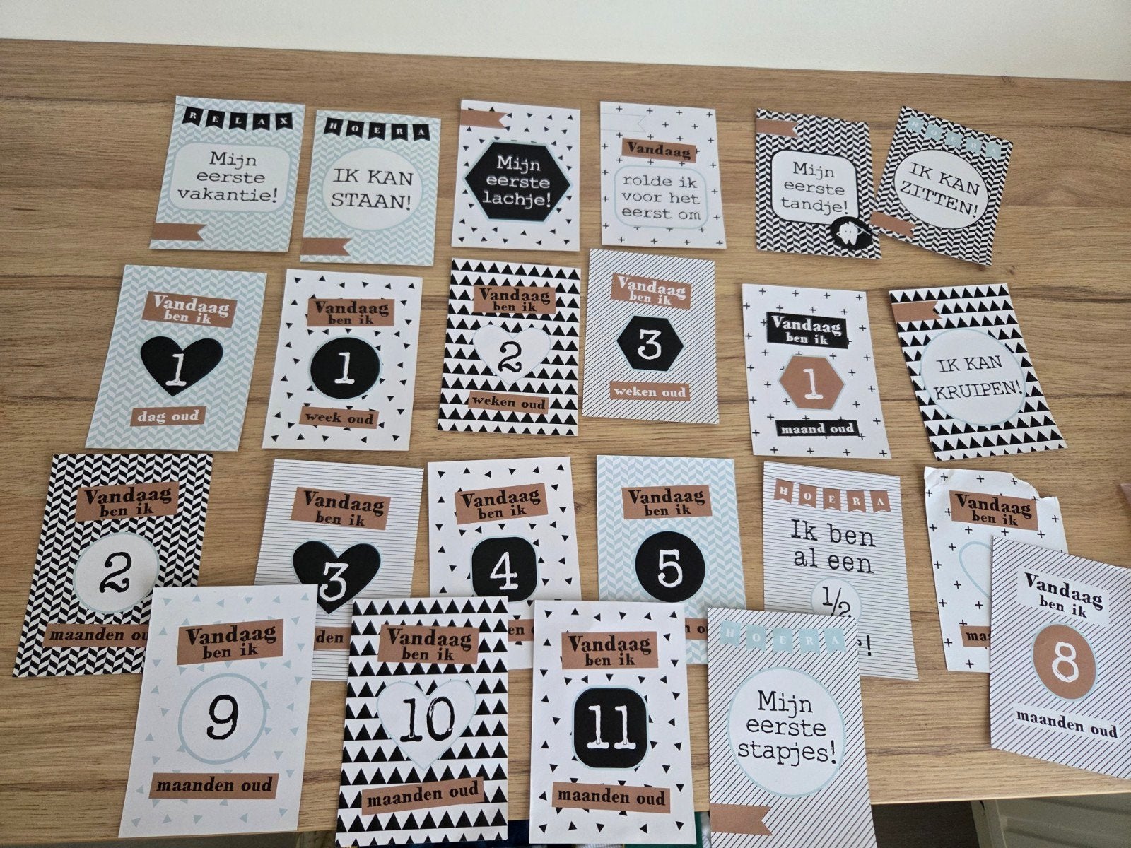 Mijlpaalkaarten Baby, Ophalen, Nieuw, Kraamcadeau