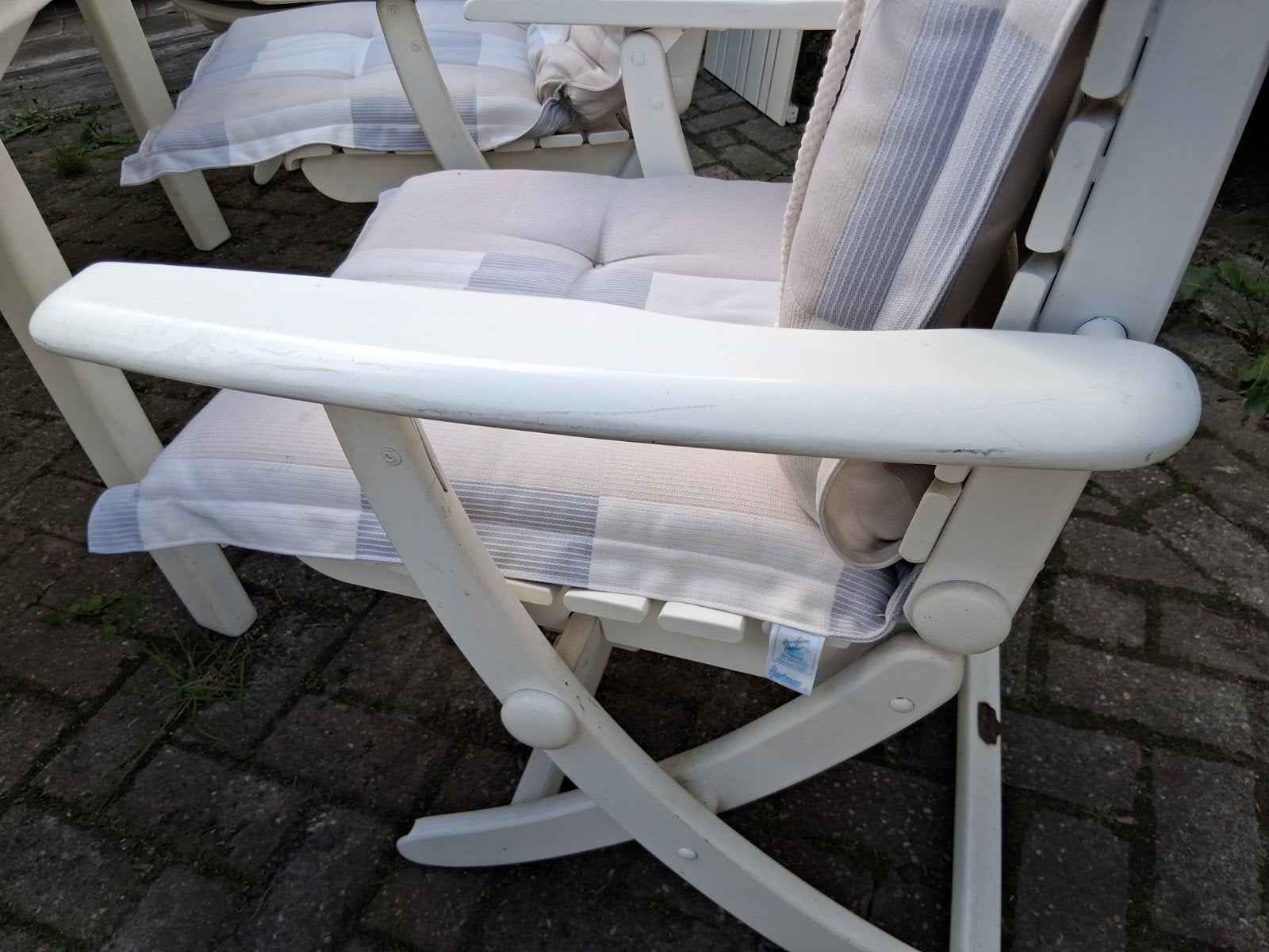 Zes delig complete tuinset verstelbare stoelen, Ophalen, Zo goed als nieuw
