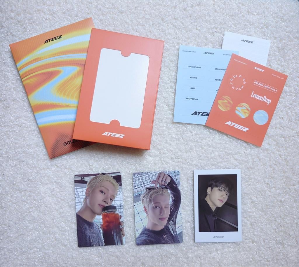 Ateez golden hour part 3 poca Wooyoung, Verzenden, Zo goed als nieuw, Foto of Kaart