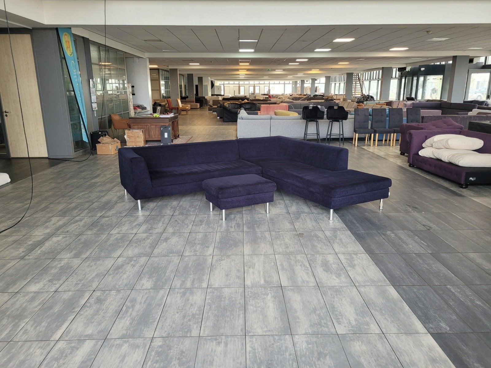✅️️️️ GEREINIGD zwarte TOPFORM hoekbank 290x260 | BEZORGEN, Stof, 250 tot 300 cm, Hoekbank, Ophalen of Verzenden