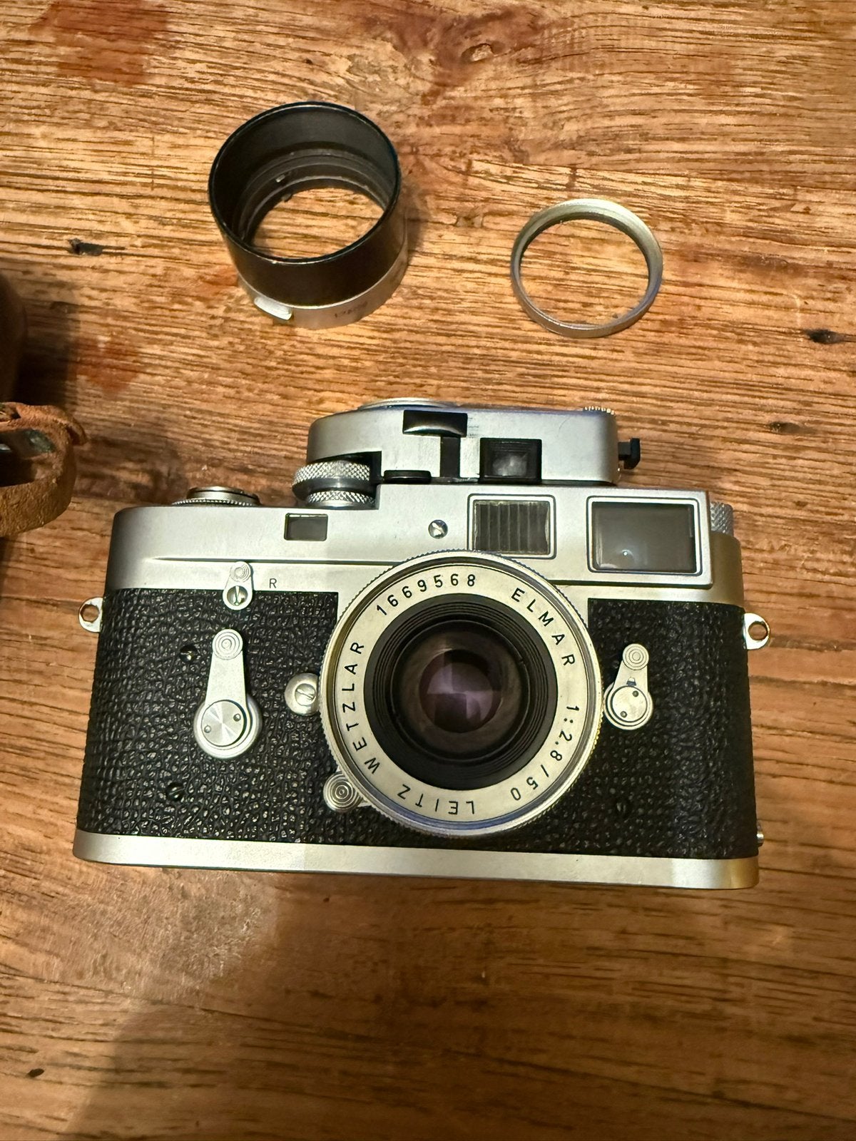 Leica m2 1969 & elmar 50mm 2.8, Audio, Tv en Foto, Fotocamera's Analoog, Ophalen, Zo goed als nieuw