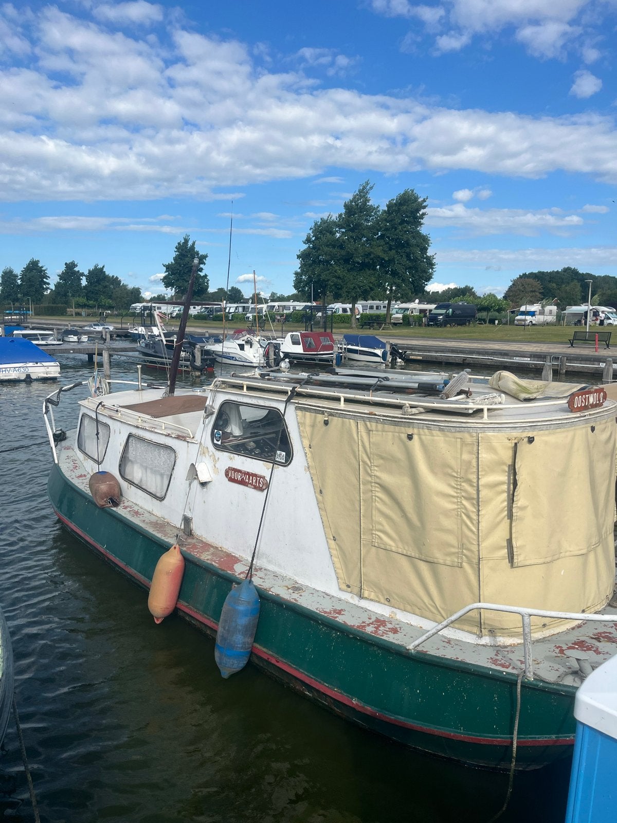 Kajuitmotorboot, Watersport en Boten, Overige merken, Gebruikt, Afdekzeil, Binnenboordmotor