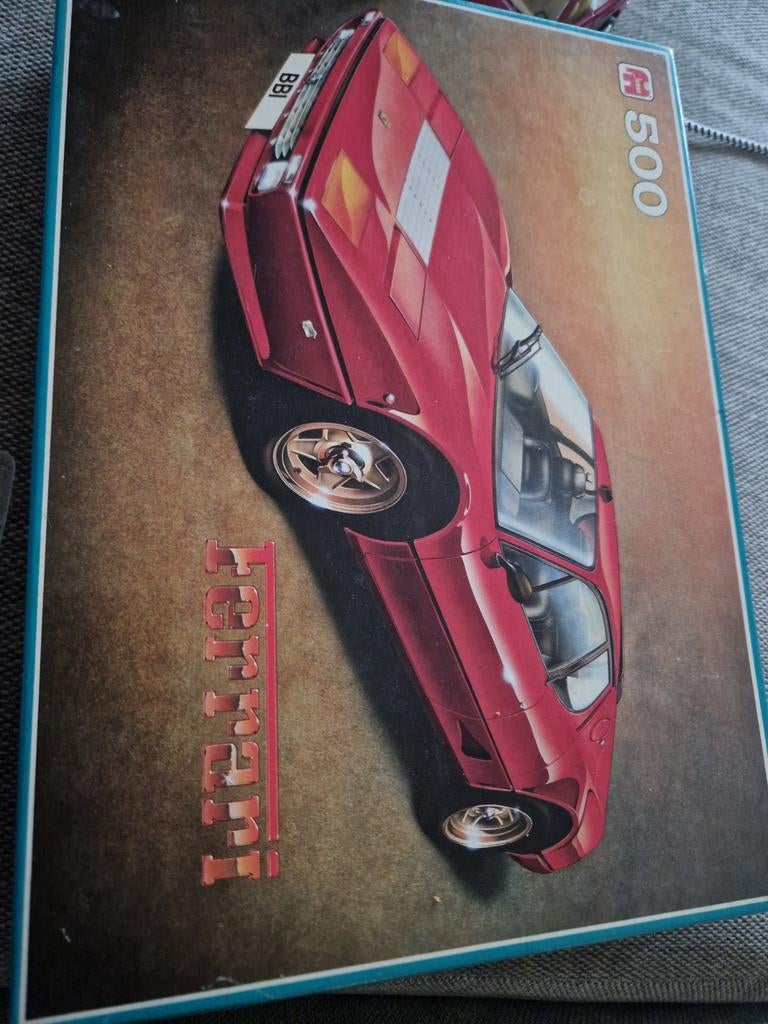 Ferrari BBI 500 Puzzel - Vintage Auto Puzzel, Hobby en Vrije tijd, Modelauto's | 1:18, Ophalen of Verzenden