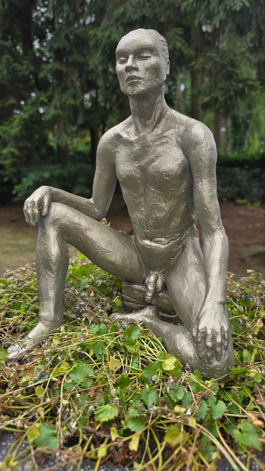 Uniek Frans Atelierkunstwerk – Bronzen Look Keramiek, Ophalen