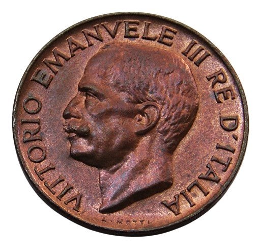 *1933-R Kingdom of Italy 5 Centesimi Coin - MS BU UNC TONED!, Verzenden, Italië, Losse munt