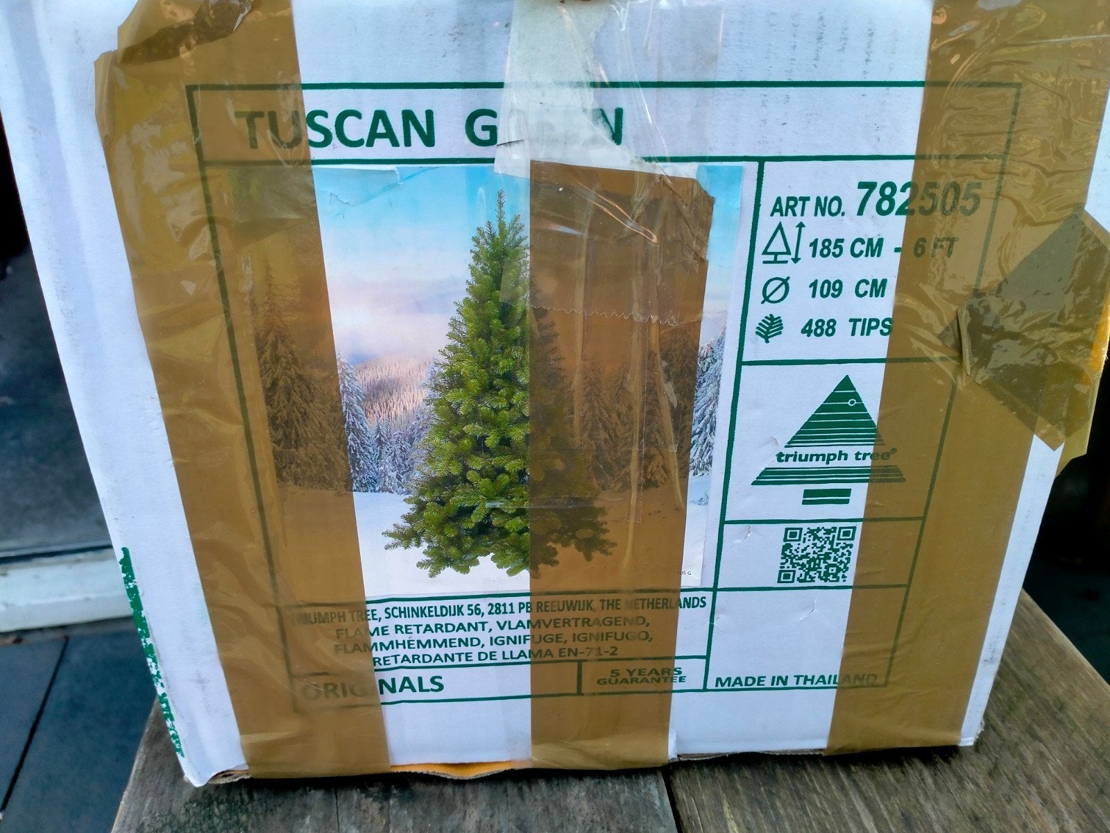 Nieuw kunstkerstboom 185cm, Ophalen of Verzenden, Nieuw, Hout, 150 tot 200 cm